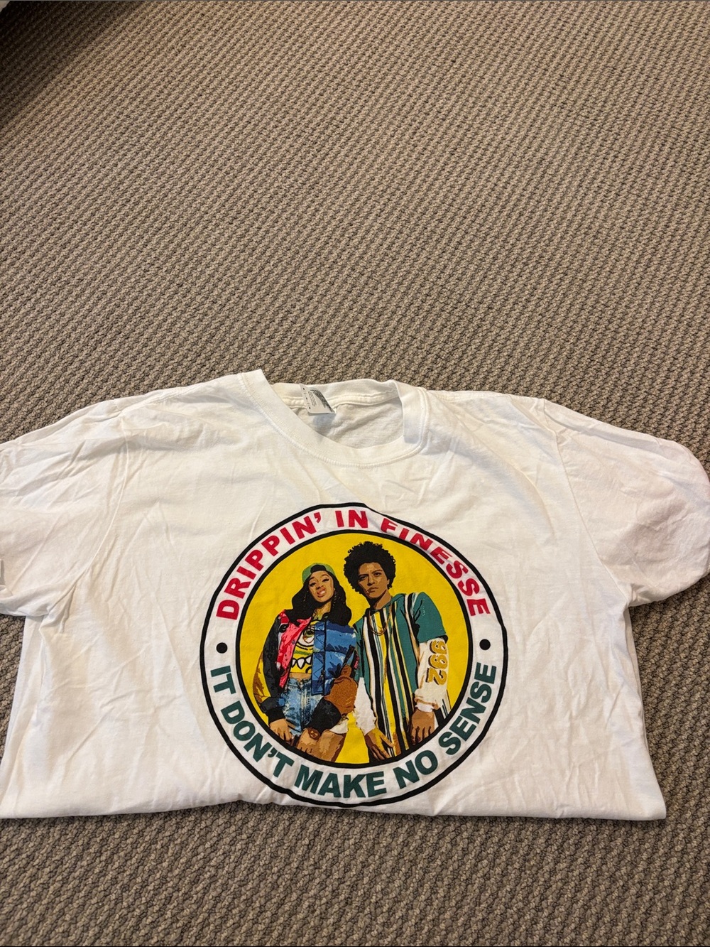Bruno Mars and Cardi B “Finesse” White T Shirt